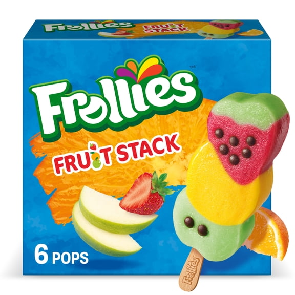 Frollies Fruit Stack Fruity Ice Pops 15 oz, 6 Count Cardboard Box Frozen