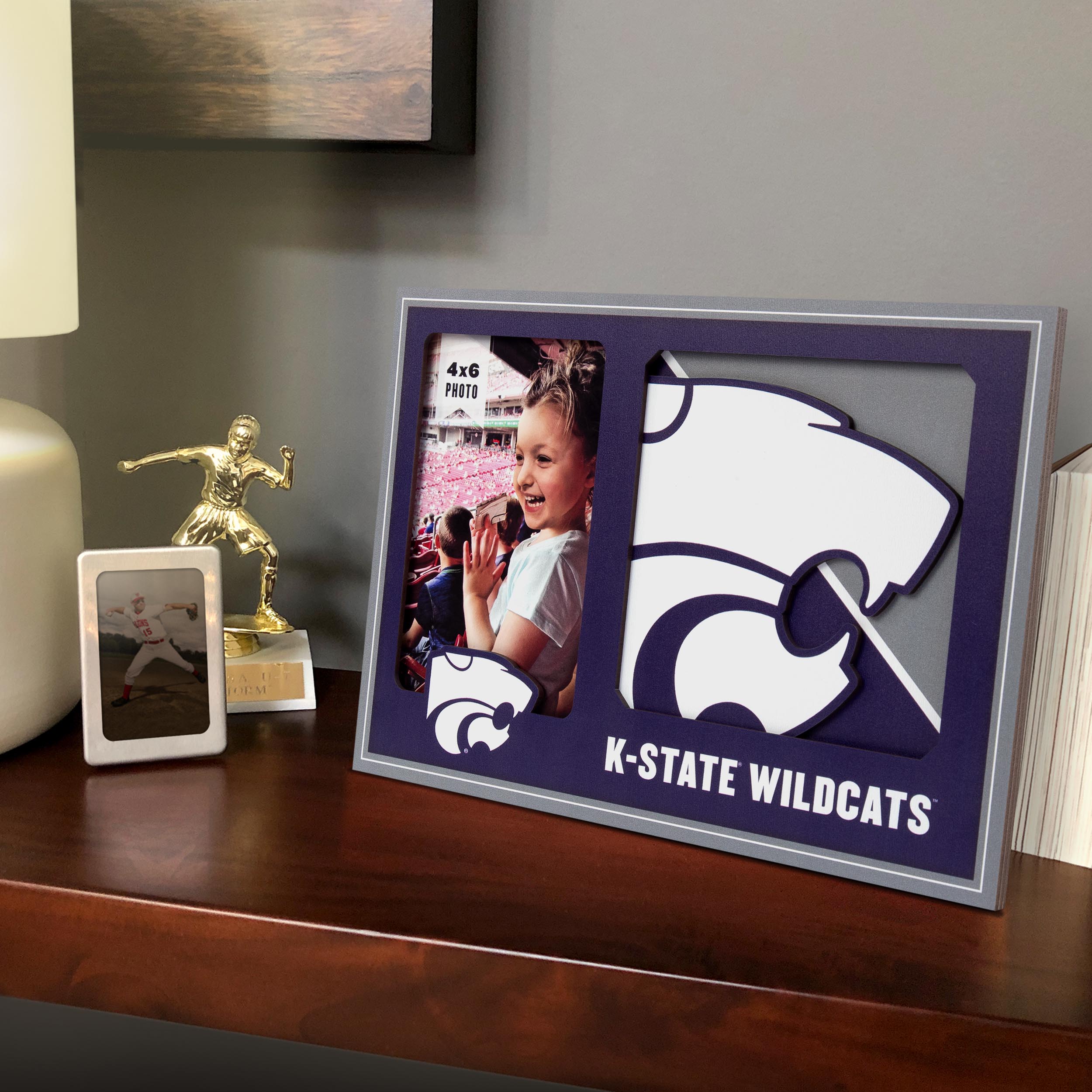 Kansas State Wildcats 3D Logo Picture Frame