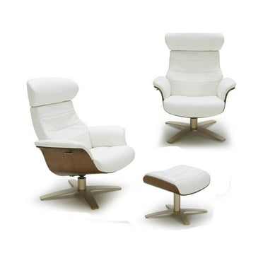 J&M Furniture Karma White Ottoman