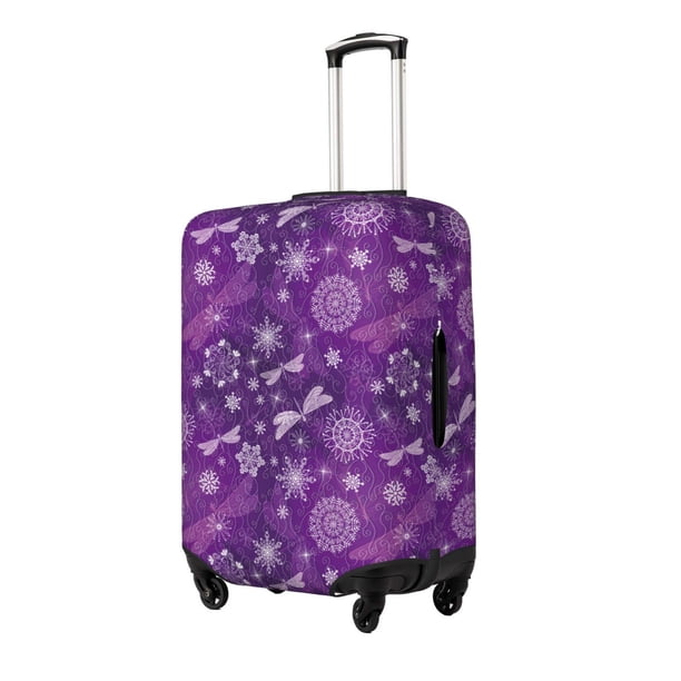 Fotbe Purple Snowflakes Funda Protectora para Equipaje, Antirrayones y Resistente a la Suciedad, Compatible con Maletas de 18 a 32 Pulgadas-X-Large
