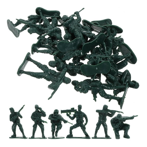 Soimiss 100Pcs Universal Soldier Military Sand Table Toy Figurines Green ABS Role-playing Decoration