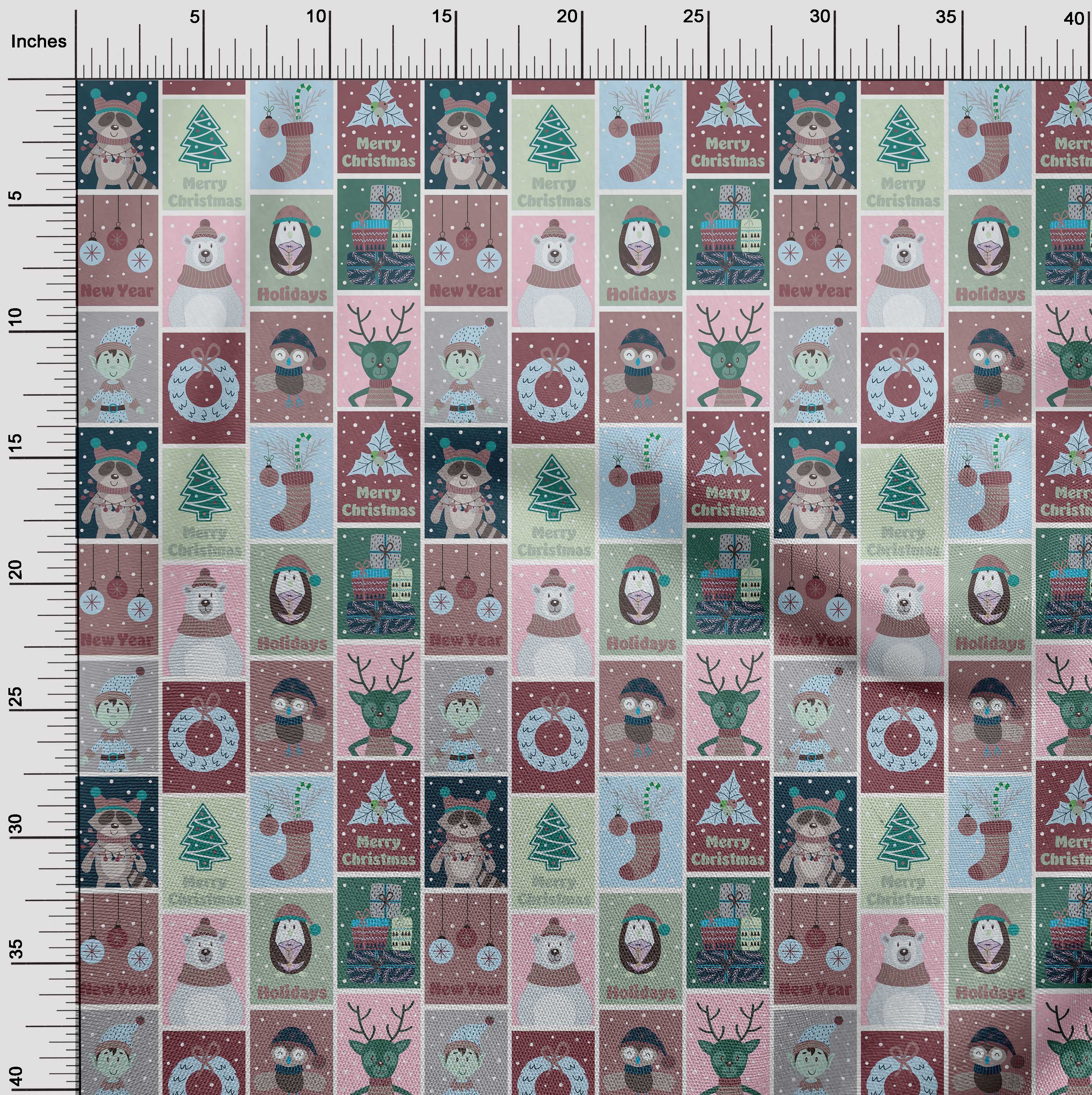 oneOone Cotton Silk Dark Rose Brown Fabric Christmas Theme Party Quilting Supplies Print Sewing Fabric By The Yard 42 Inch Wide