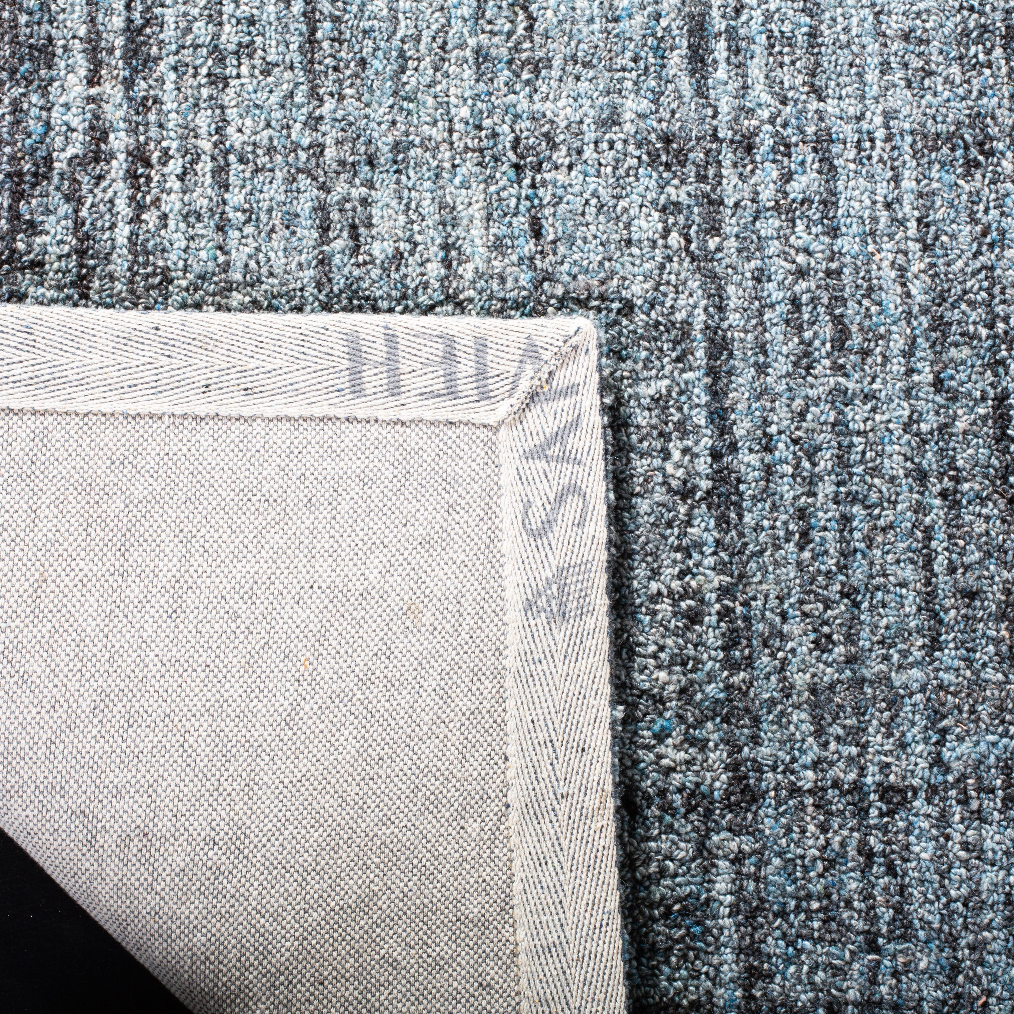 SAFAVIEH Abstract Claes Striped Overdyed Runner Rug, Blue/Black, 2'3" x 8'