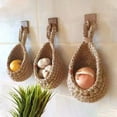 thumbnail image 3 of Cestas de almacenamiento de pared tejidas a mano para XS-2XL, cesta colgante de frutas, cuerda de yute, cesta de ganchillo, cestas de ratán portátiles, herramienta de cocina, 3 of 4