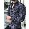 thumbnail image 1 of Camisa de Manga larga para hombre/holgada/Casual con Florespangjing, 1 of 4