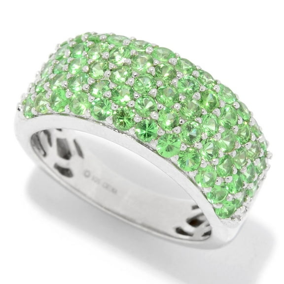 925 Sterling Silver Tsavorite Ring