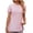 Pink, variant on Fesfesfes Women T Shirts Short Sleeve Women's Solid Color Round Neck Short Sleeve T-shirt Loose Tops Comfy Clothes for Women S(US:4)