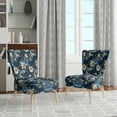 thumbnail image 2 of Designart "Blue Scrollwork Swirls Victorian Pattern" Upholstered Floral Accent Chair and Cottage Arm Chair - Multiple Color & Pattern, 2 of 7