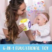 Learning Toys for 1 2 3 Boys Girls, Bilingual Montessori Educational Toy for Toddler 1-3, 6 in 1 Baby Activity Cube 6+ Months