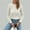 White, variant on Aueoeo Fashion Sweaters for Women Crewneck Long Sleeve Slim Fitted Textured Cable Knit Pullover Sweater Tops