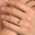 thumbnail image 4 of Gem Stone King 10K Yellow Gold Brown Tiger Eye Solitaire Engagement Ring for Women | 1.00 Cttw | Cushion 6MM | Gemstone Birthstone | Size 7, 4 of 6