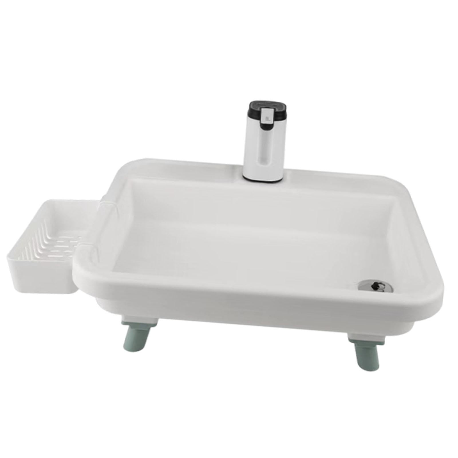 Axioma Outdoor Portable Sink Mobile Hand Wash Station Easy Setup Convenient with Electronic Faucet for Workshops Family Use Camping White