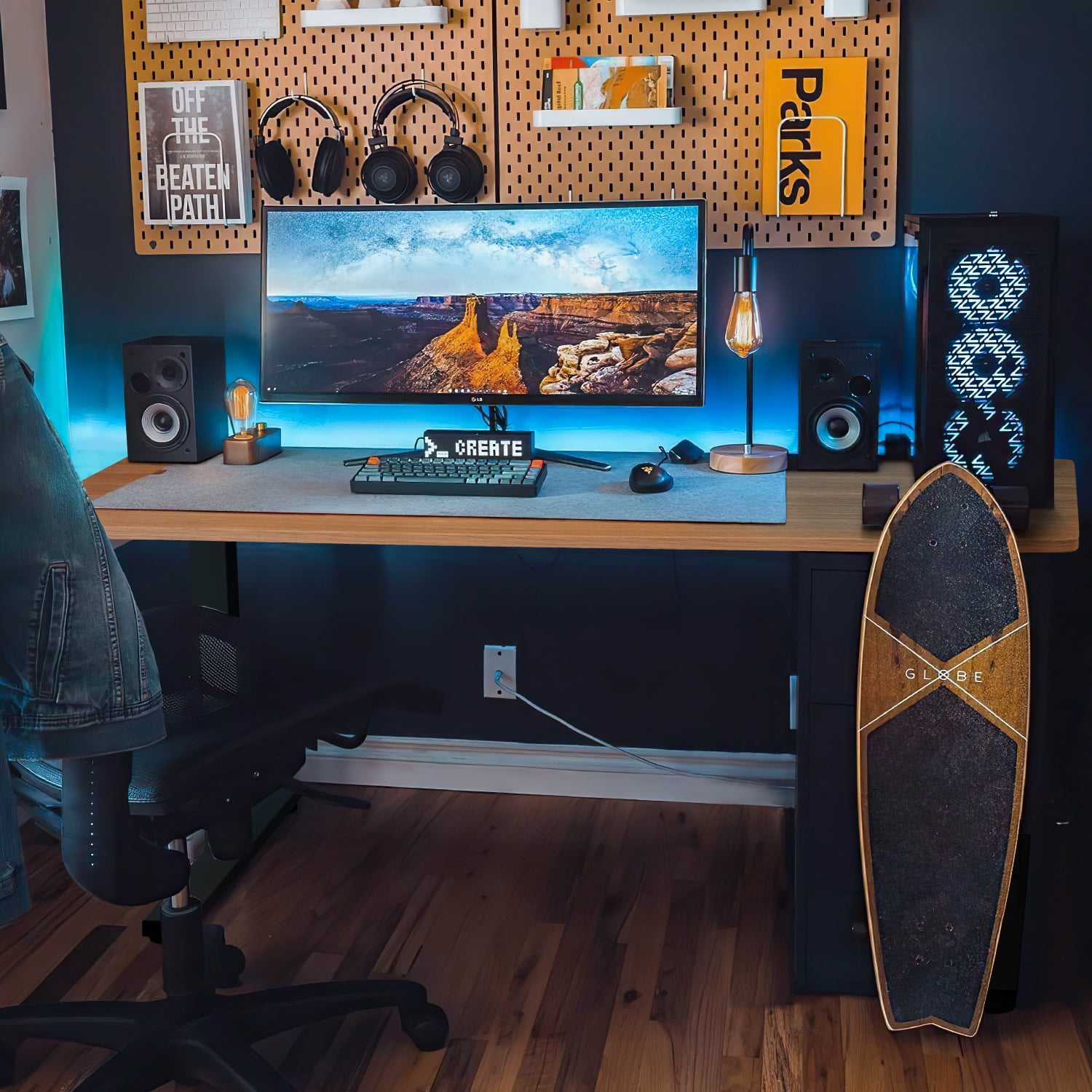 Homall 55" × 24" Electric Height Adjustable Standing Desk Home Office Computer Desk Memory Preset with T-Shaped Metal Bracket, Black&Wood
