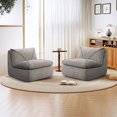 thumbnail image 2 of COOLHUT 35.4"W Accent Chair, Upholstered Beanbag Sofa Chair, Modern Single Chair Accent Chair for Living Room Bedroom, Stone Gray, 2 of 8