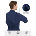 thumbnail image 4 of Ubon Men's Long Sleeve Coveralls Cotton Twill Workwear Action Back Mechanic Jumpsuit Navy L, 4 of 9