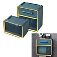 thumbnail image 3 of Bathroom Tissue Box Dispenser, Waterproof Toilet Paper Holder Smart Storage PP Easy Changing  for Hotel Blue,Grey, 3 of 8
