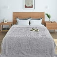 thumbnail image 3 of TWINNIS Super Soft Shaggy Long Faux Blanket, Washable Warm Throw Blanket for Couch Sofa Chair,50"x60",Light Gray, 3 of 7