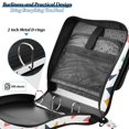 thumbnail image 4 of FORMRS Zipper Binder with Shoulder Strap 2-inch Ring 500 Sheet Capacity File Bag, White Minimalist Triangles, 4 of 5