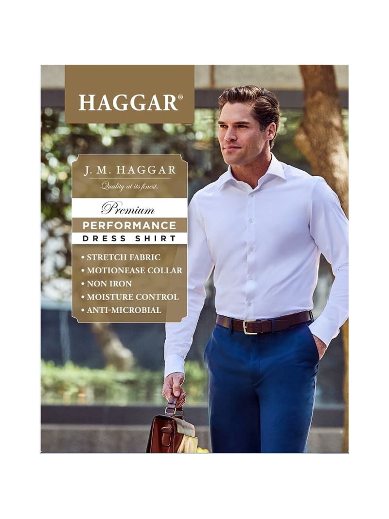 J.m. Haggar Men's Premium Performance Slim Fit Dress Shirt