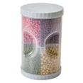 thumbnail image 3 of Contenedor de cereales de 2,5 L con 4 compartimentos, hermético y multiusos. Organizador para alimentos secos. Gris, 3 of 5