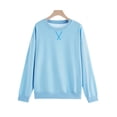 thumbnail image 4 of zanvin T-shirt Ample pour Femme Blouse à Manches Longues Col Rond Hauts Décontractés Chandail, 4 of 4