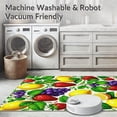 thumbnail image 5 of ODIKA 5'x7' Machine Washable Non-Slip Area Rug, Vibrant Harvest Entryway with Fruity Garden Design High Traffic Rug with Pad, Yellow, 58751, 5 of 8
