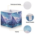 thumbnail image 3 of Cabinet Storage Basket 15.75x10.63x6.96 Inches Storage Box Foldable, Storable and Easy to Assemble ，Open Home Storage Bins ，Closet Storage Bins Watercolor Purple Mountains, 3 of 8