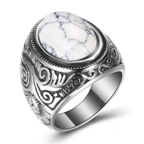 Men's Fashion Simple Personality Set Turquoise Ring
