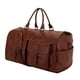 thumbnail image 5 of Bolsa de lona para ropa, bolso de fin de semana, bolso de hombro portátil, bolso grande multiusos Marrón, 5 of 9
