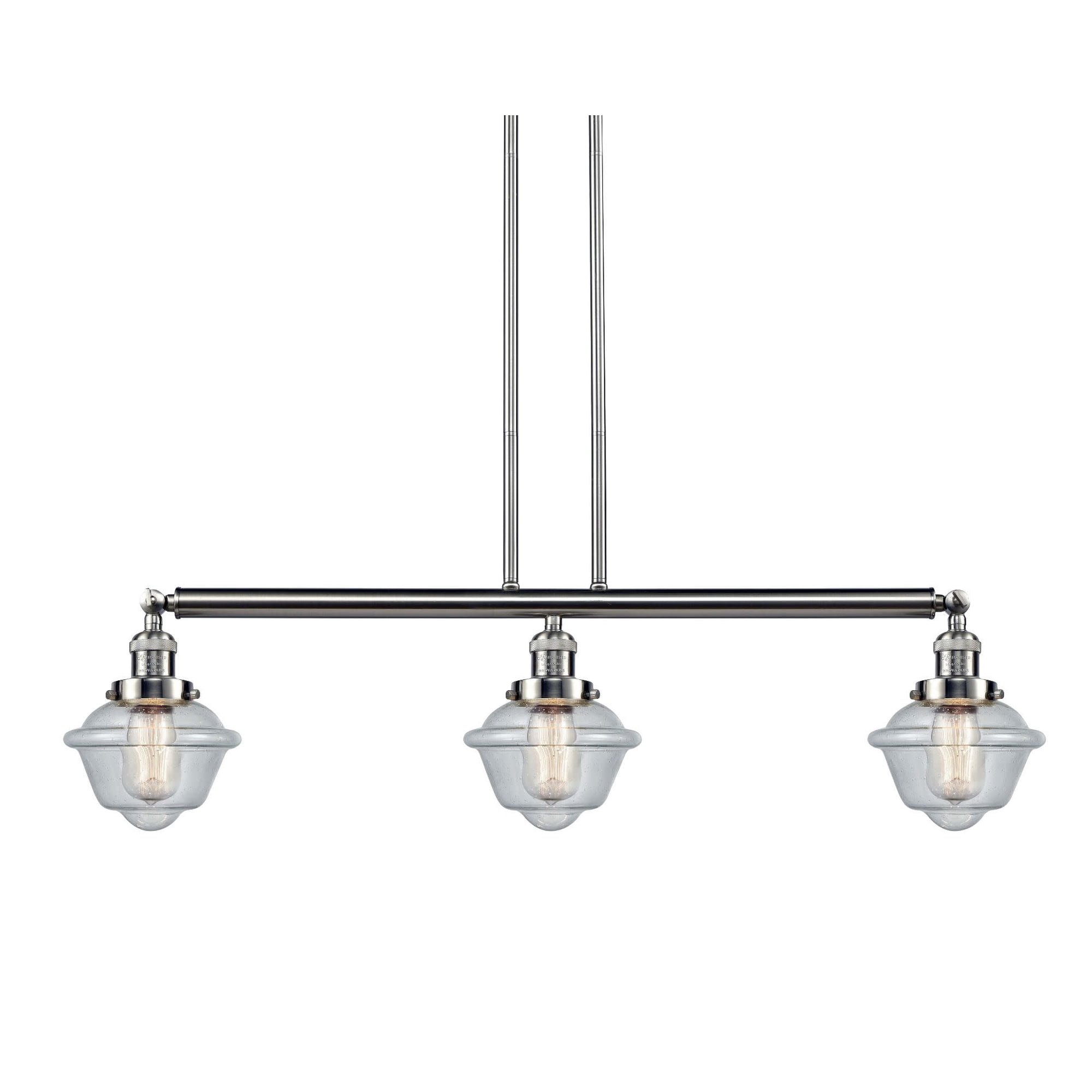 Innovations Lighting 213-SN-G534 Small Oxford 3 Light 40 Wide Linear Chandelier - Nickel