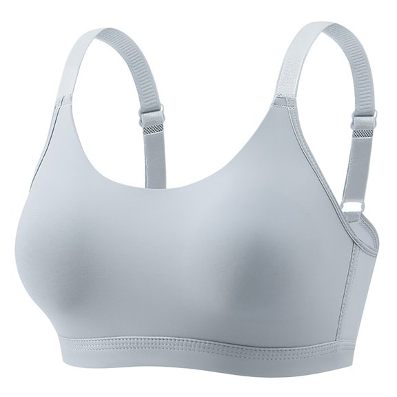 WNEGSTG Gray Push Up Bras for Women, Women'S New Plus Size No Underwire Top Bra Thin Breathable Big Breasts To Show Small Beauty Back Four Bra, A