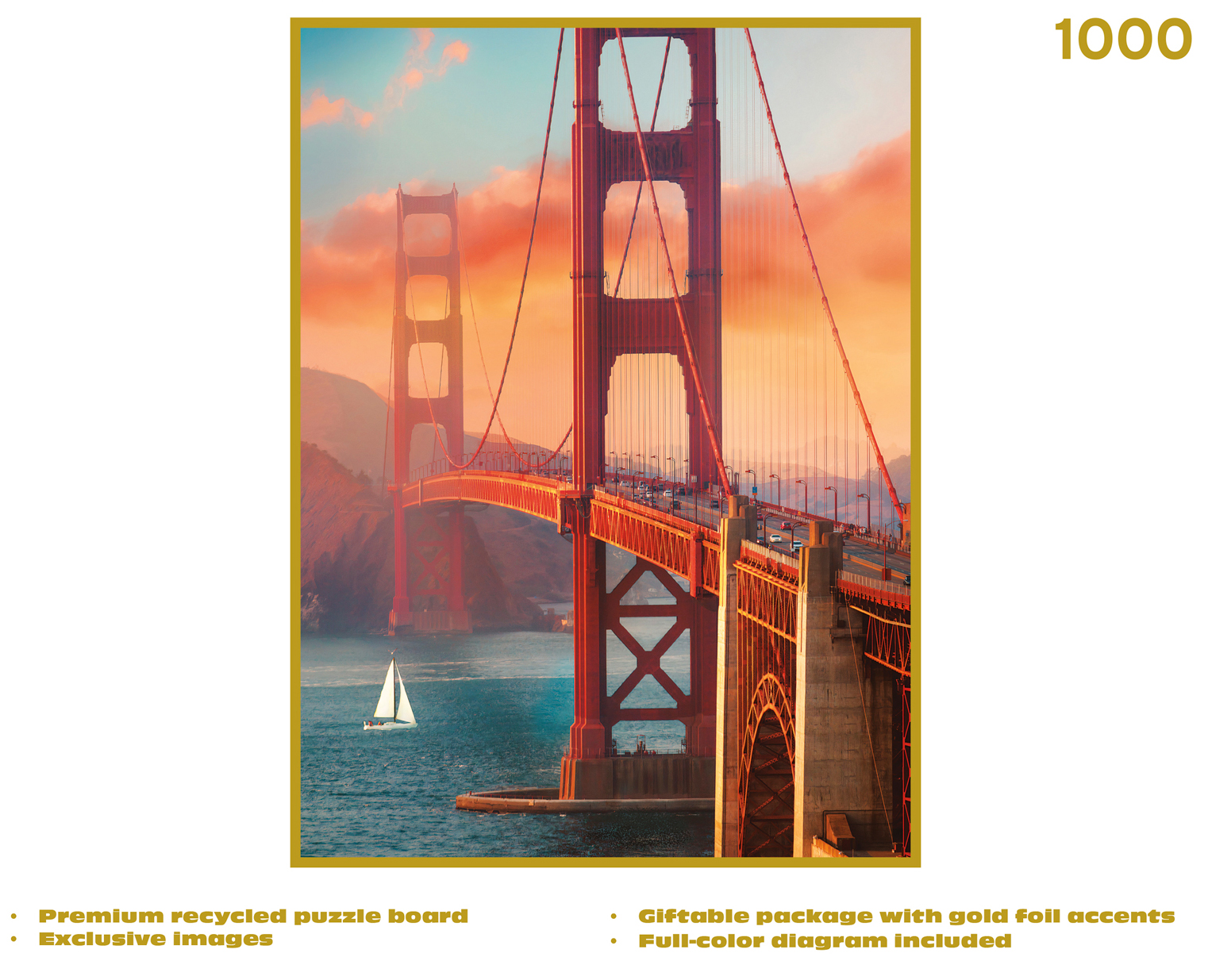 Buffalo Games Gold Collection Misty Morning 1000-Piece Interlocking Jigsaw Puzzle for Adults Ages 14+