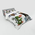thumbnail image 3 of Ambesonne Japanese Bedding Set 3 Pcs, Manga Style Dragon, Twin XL, Green Blue, 3 of 3
