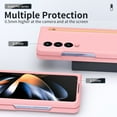thumbnail image 3 of Allytechgroup Galaxy Z Fold 3 Case with Stylus Pen, Slim Fit Shockproof Stylish Macalon Color Back Cover Bumper Rugged Hybrid Phone Case for Samsung Galaxy Z Fold 3, Pink, 3 of 7