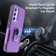 thumbnail image 5 of Elegant Choise Phone Case with Ring Stand for Samsung Galaxy A54 5G Shockproof Armor Cover, Purple, 5 of 15