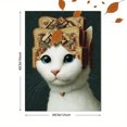 thumbnail image 3 of Qisvanset Abstract Toast Cat Headwear Canvas Print 15.75x11.81 Inches, 3 of 8