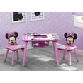 thumbnail image 3 of Disney Minnie Mouse Wood Kids Storage Table and Chairs Set, 3 of 10