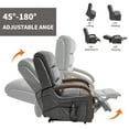 thumbnail image 5 of Electric Power Lift Recliner Chair with Massage and Heat for Elderly, 180° Lying Flat Adjustable Lift Chair with Solid Wood Armrests and 350 LBS, Gray, 5 of 7