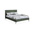 thumbnail image 3 of Meridian Furniture Gallo Green Vegan Leather King Bed, 3 of 9