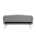 thumbnail image 6 of Topcobe Modern Velvet Convertible Sofa Bed for Living Room Bedroom with 2 Pillows, Button Tufted Folding Couch for Compact Living Space, Lounge Futon Sofa Bed Sleeper for Home Dorm, Grey, 6 of 10