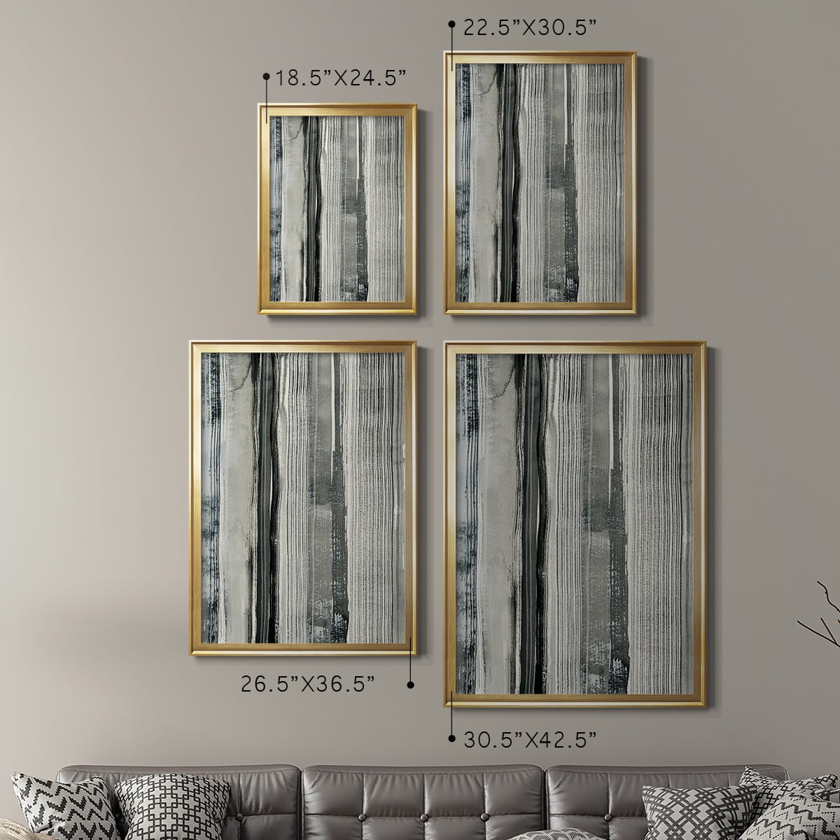 Differing Parallels II Premium Framed Print, in Gold, Black, or Silver - Ready to Hang