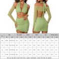 thumbnail image 2 of Falda Minifalda con cuello Halter para mujer, escote en V profundo, estilo Y2K Sexy, traje de discoteca calado Ygjytge Verde T S para Mujer, 2 of 6