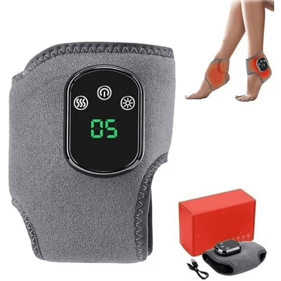 Foot Massager for Neuropathy Pain Relief, 2-in-1 Foot Massager for Neuropathy, Foot and Ankle Massager with 3 Vibration Mode & 4 Heat Levels, Portable Feet Massage Home Travel All Ages Ankle Massage