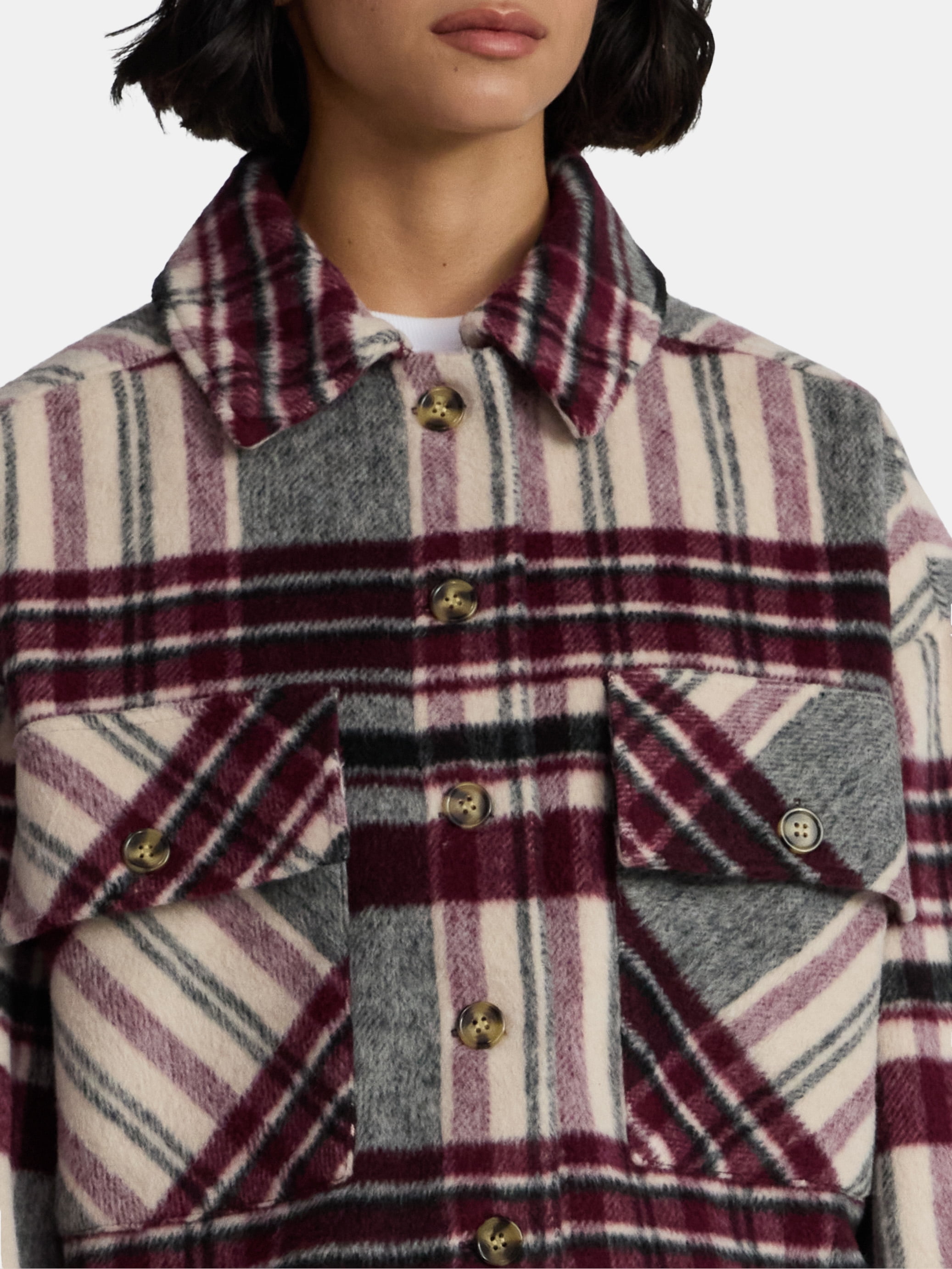 Madden NYC Women’s Plaid Jacket, Midweight, Sizes XXS-XXL