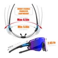 thumbnail image 2 of Gafas de sol envolventes sin montura RT100 azules para mujer y hombre, 2 of 8