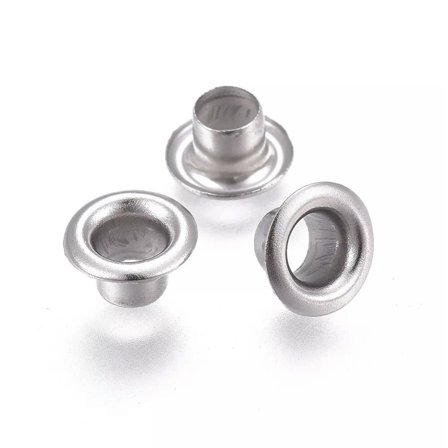 GKNET 20pcs Stainless Steel Grommets Eyelets 4mm Hole Size for Bead Cores Leather