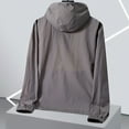 thumbnail image 4 of YLSDY Mens Lightweight Quick Dry Sun Protection Windbreaker Outdoor Athletic Waterproof Raincoat Hiking Cycling Jacket Gray L, 4 of 6