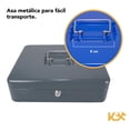thumbnail image 3 of Caja De Seguridad 30cm Guardar Dinero Monedas 9 Separadores Kingsman 300264, 3 of 7