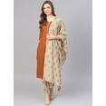 thumbnail image 5 of Idalia Rust Kurta With Printed Pants And Dupatta, 5 of 5