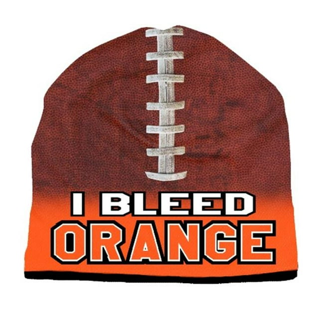 Beanie I Bleed Style Sublimated Football Orange Design